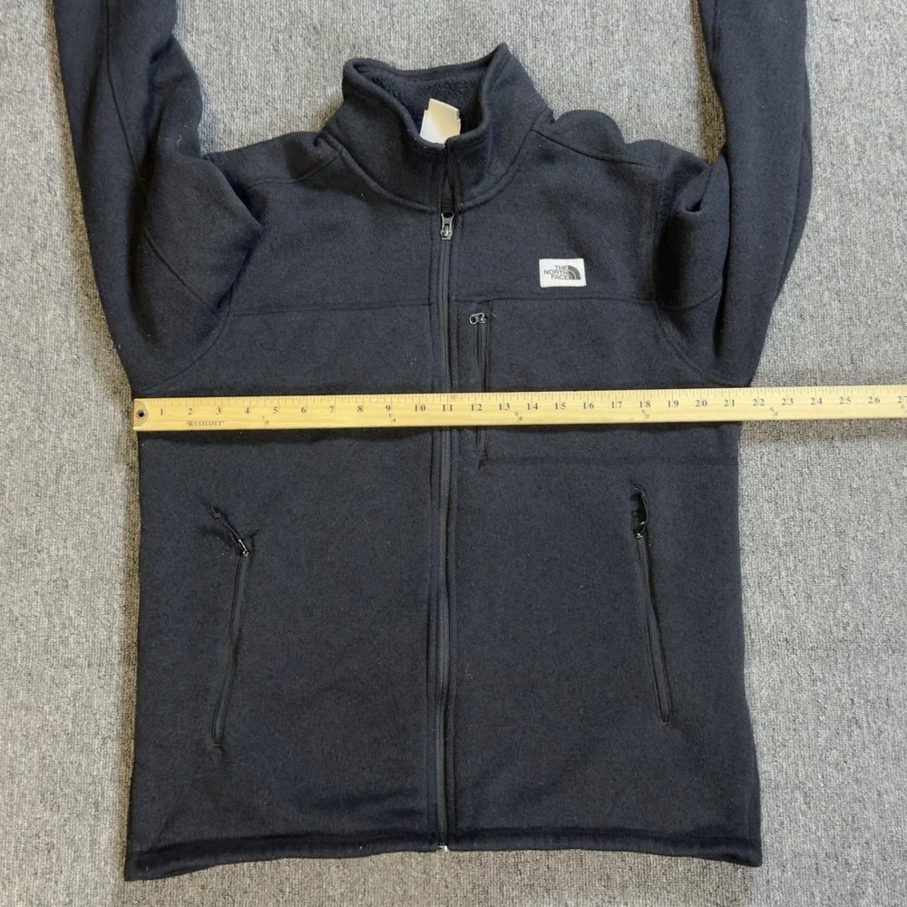 The‎ North Face Fleece Jacket Mens Medium Black Full Zip Pockets Gorpcore Cozy